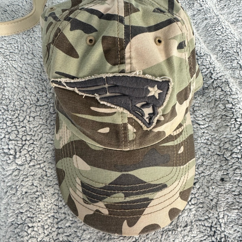 Camo New England patriots hat